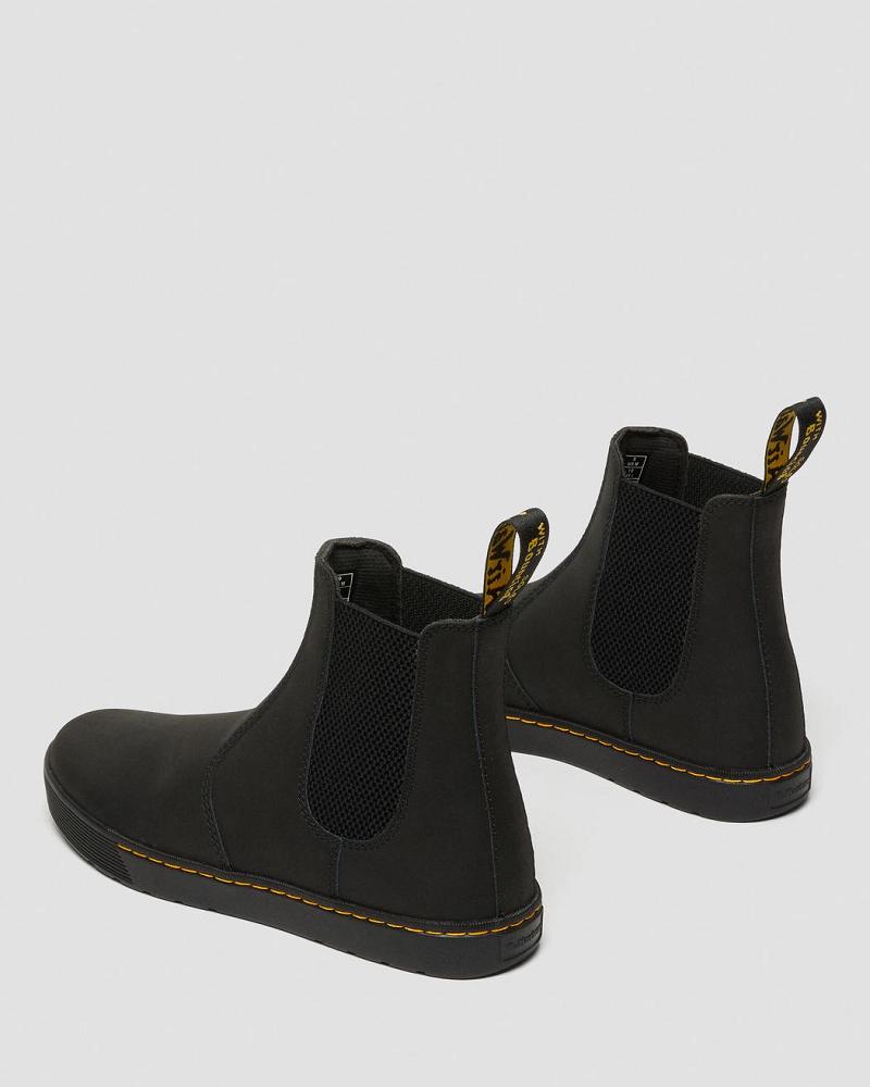 Black Men's Dr Martens Tempesta Men's Leather Casual Chelsea Boots | CA 496AHK